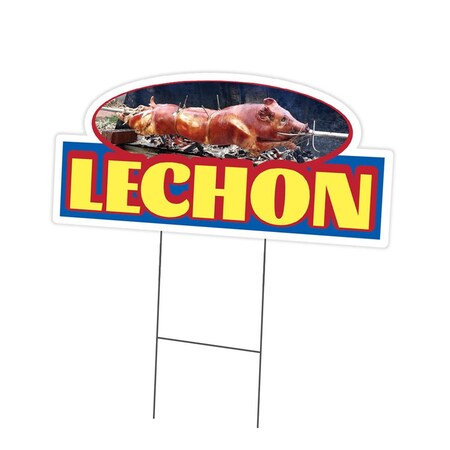 Amistad 18 x 24 in. Yard Sign & Stake - Lechon AM2070289
